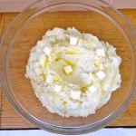 Russet Garlic Mashed Potatoes prepped and ready to be re-heated